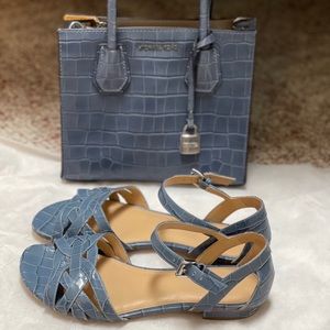 Michael Kors Annaliese Embossed leather sandals